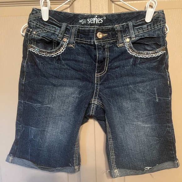 Short and Sexy Series Pants - Women's Denim Shorts - Dark Blue